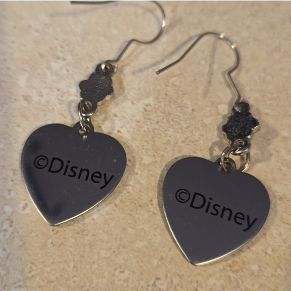 Disney Tinkerbell Heart Shaped Dangly Earrings - Picture 3 of 3